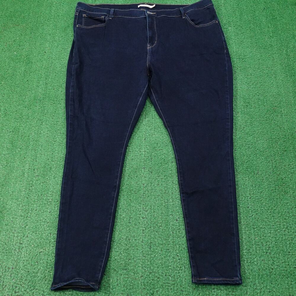 Levis 720 High Rise Super Skinny Jeans Womens 24W Blue Dark Wash Stretch 42x29